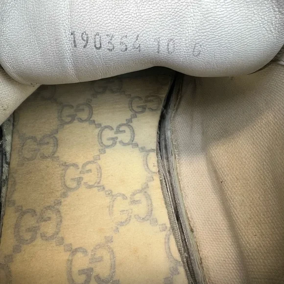 Gucci sneakers signature logo design Beige and cream Size 10.5-  11 - Picture 7 of 10